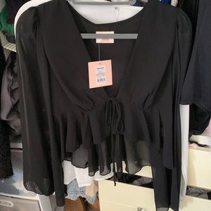 NWT showpo black long sleeve